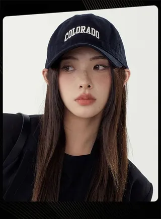Korean Version Versatile Women Breathable Baseball Cap Spring Summer Autumn Adjustable Sun Protection Peaked Cap Suitable for Daily Outdoor Sports Navy 