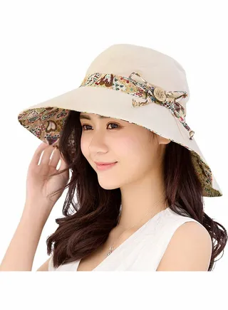 Womens Sun Hat Summer UPF 50+ UV Protection Beach Hat Foldable Wide Brim Cap 