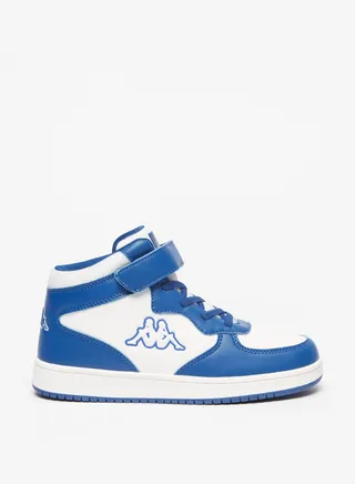 Boys' Colourblock High Top Sneakers with Hook and Loop Closure 