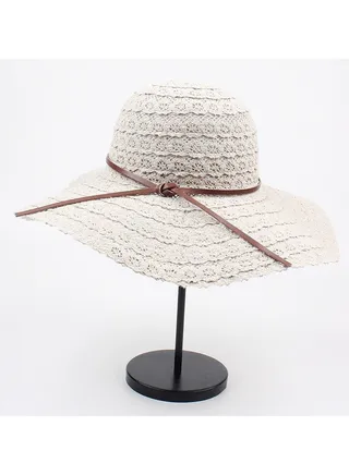 New Fashion Big Eaf Bow Hollow Fisherman Hat 