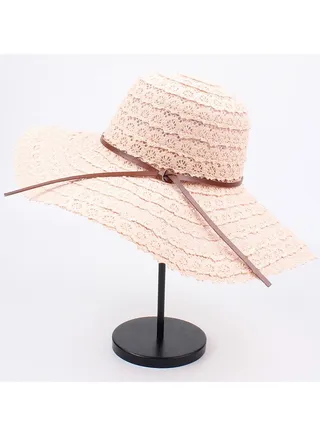 New Fashion Big Eaf Bow Hollow Fisherman Hat 