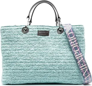 MyEA matelassé straw tote bag
