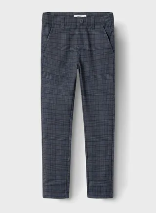 Kids Checks Slim Fit Pant 
