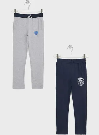 Boys Pack Of 2 Printed Jogger Set 