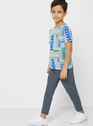 Boys Grey Chino Trousers 