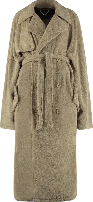 Double-breasted Terry-cloth Coat