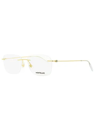 Men's Rectangle Eyeglass Frame - MB0075O 002 56 - Lens Size: 56 Mm 