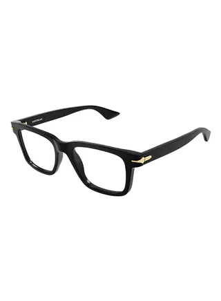 Men's Rectangle Eyeglass Frame - MB0266O 001 52 - Lens Size: 52 Mm 