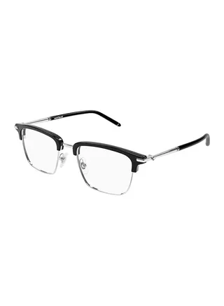 Men's Rectangle Eyeglass Frame - MB0243O 001 52 - Lens Size: 52 Mm 