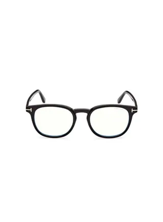 Men's Round Eyeglass Frame - TF5819-B ECO 001 52 - Lens Size: 52 Mm 
