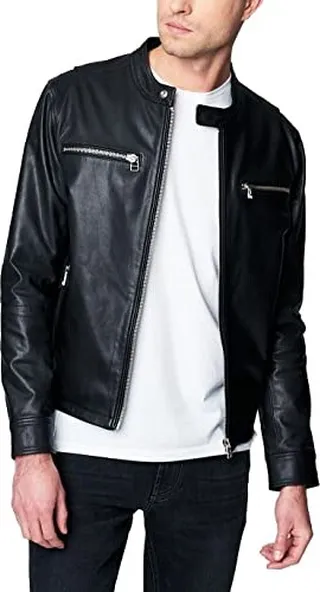 [BLANKNYC] Mens Intoxicating Leather Racer Jacket