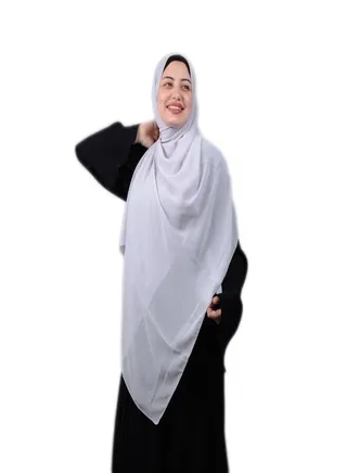 Long Malaysian Khimar Hjab Grey Color 