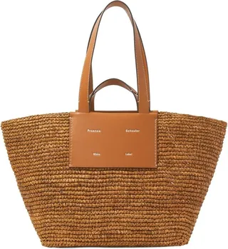 large Morris raffia tote bag