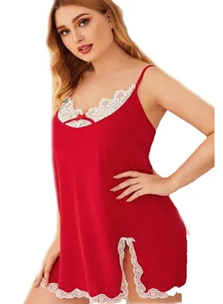 Elegant Women's Lingerie - Lycra Material - red Babydoll 