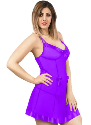 Lingerie Babydoll Playsuit 710 Purple 