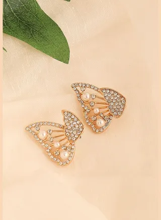 Gold Plated Party Designer Stone Drop Earring For Women