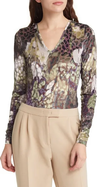 Giadah V-Neck Long Sleeve Bodysuit