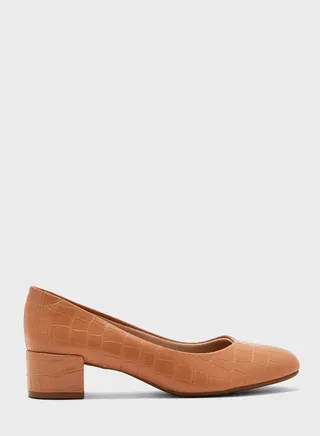 Ankle Strap Low Heel Pumps 