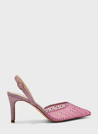 Embellished Pointed-Toe Pumps 