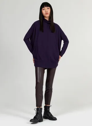 High-Neck Knitted Sweater