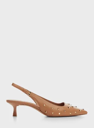 Tachi Close Toe Ankle Strap Mid Heel Sandal 