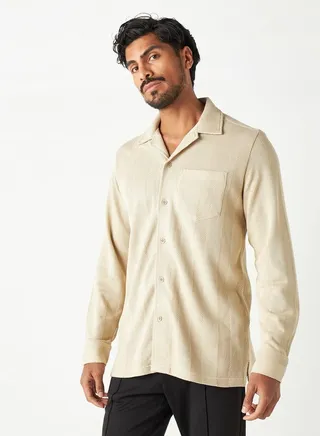 Iconic Textured Shirt with Long Sleeves 