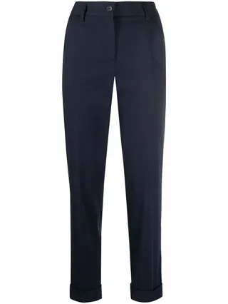 Cropped Straight-Leg Trousers