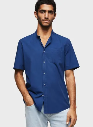 Grandad Collar Regular Fit Shirt 