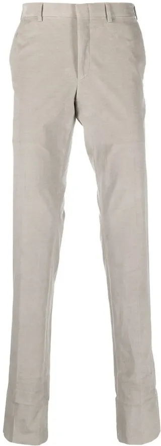 Mid-Rise Straight-Leg Trousers