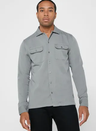 Pocket Detail Regualr Fit Shirt 