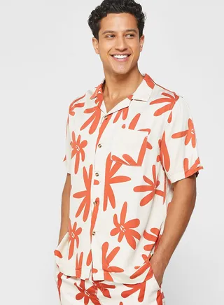 Floral Print Regular Fit Shirt 