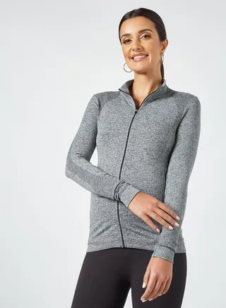 Slim Fit Active Maternity Jacket Grey 