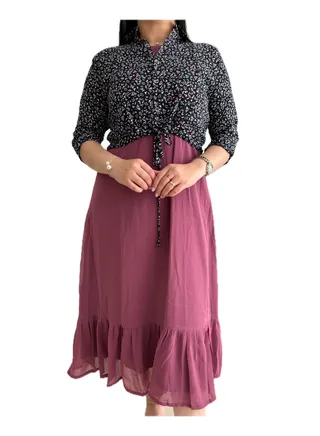 Zebees Chiffon Maternity & Feeding Dress 