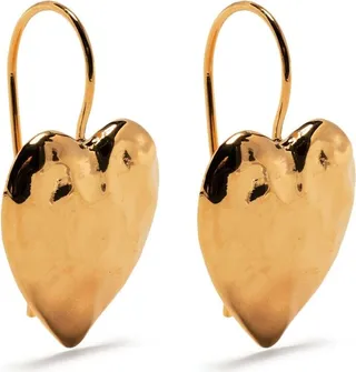 Gold-Tone Heart Burn Earrings