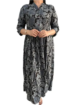 Zebees Rayon Floral  Maternity Dress 