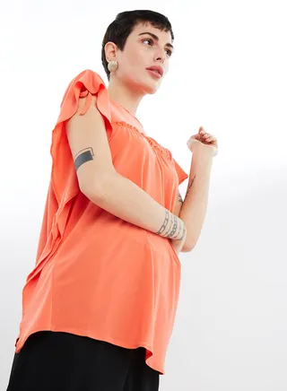 High Neck Tunic Orange 
