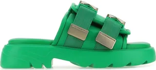 Green Nylon Flash Slippers