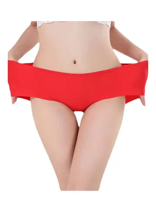 Stretchy Middle Waist Brief Red 