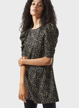Puff Sleeves Printed Tunic 