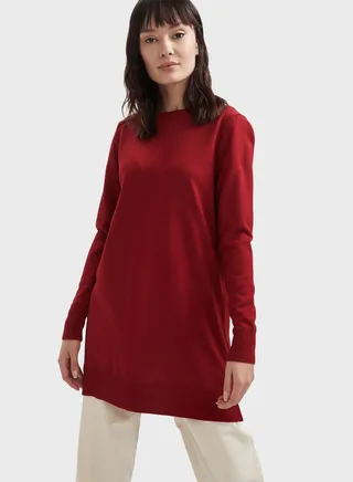 Regular Fit Crew Neck Tunic 