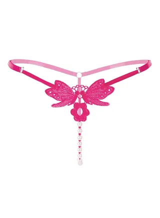 Delicate Butterfly Embroidery Briefs Pink 