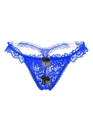 Fashion Lace Perspective Briefs Blue 