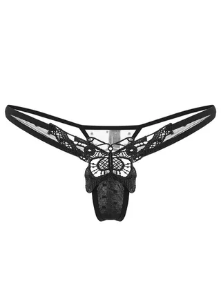 Women's Rise Butterfly Panties,Comfortable and Breathable Underwear,Butterfly Embroidered Transparent Underwear Women's Low Waisted Minimalist Underwear 