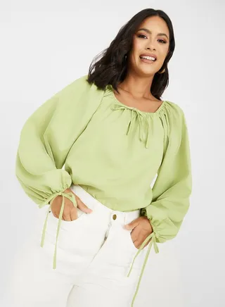 Regular Fit Round Neck Tunic Top 