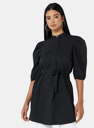 Puffy Sleeve Tunic Black 