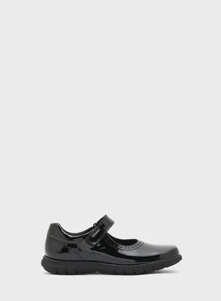 Youth Single Strap Velcro Ballerinas 