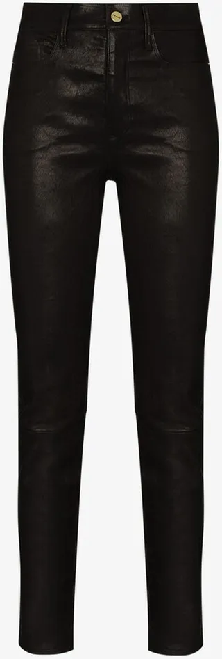Le Sylvie High Waist Leather Trousers