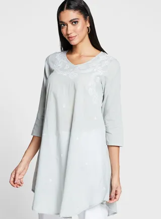Cotton Chikankari Tunic 