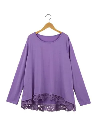 Irregular Hem Tunic Purple 