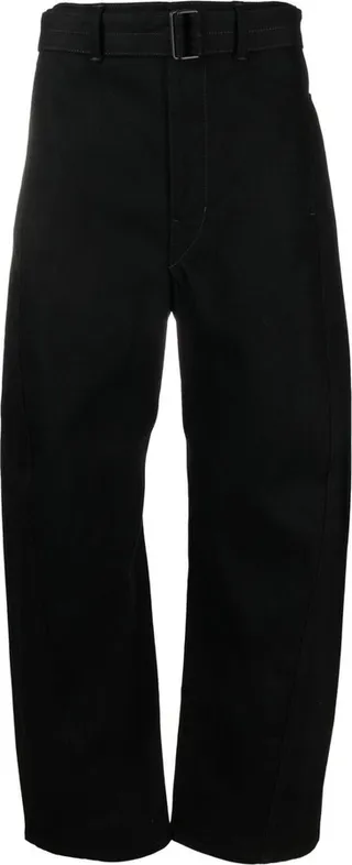 Belted Wide-Leg Jeans